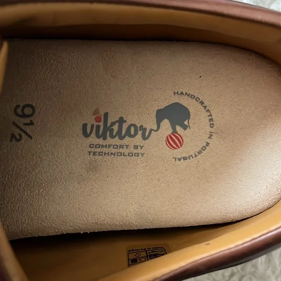 Viktor 9.5 Men's Brown Leather Dress Shoes - Picture 11 of 12